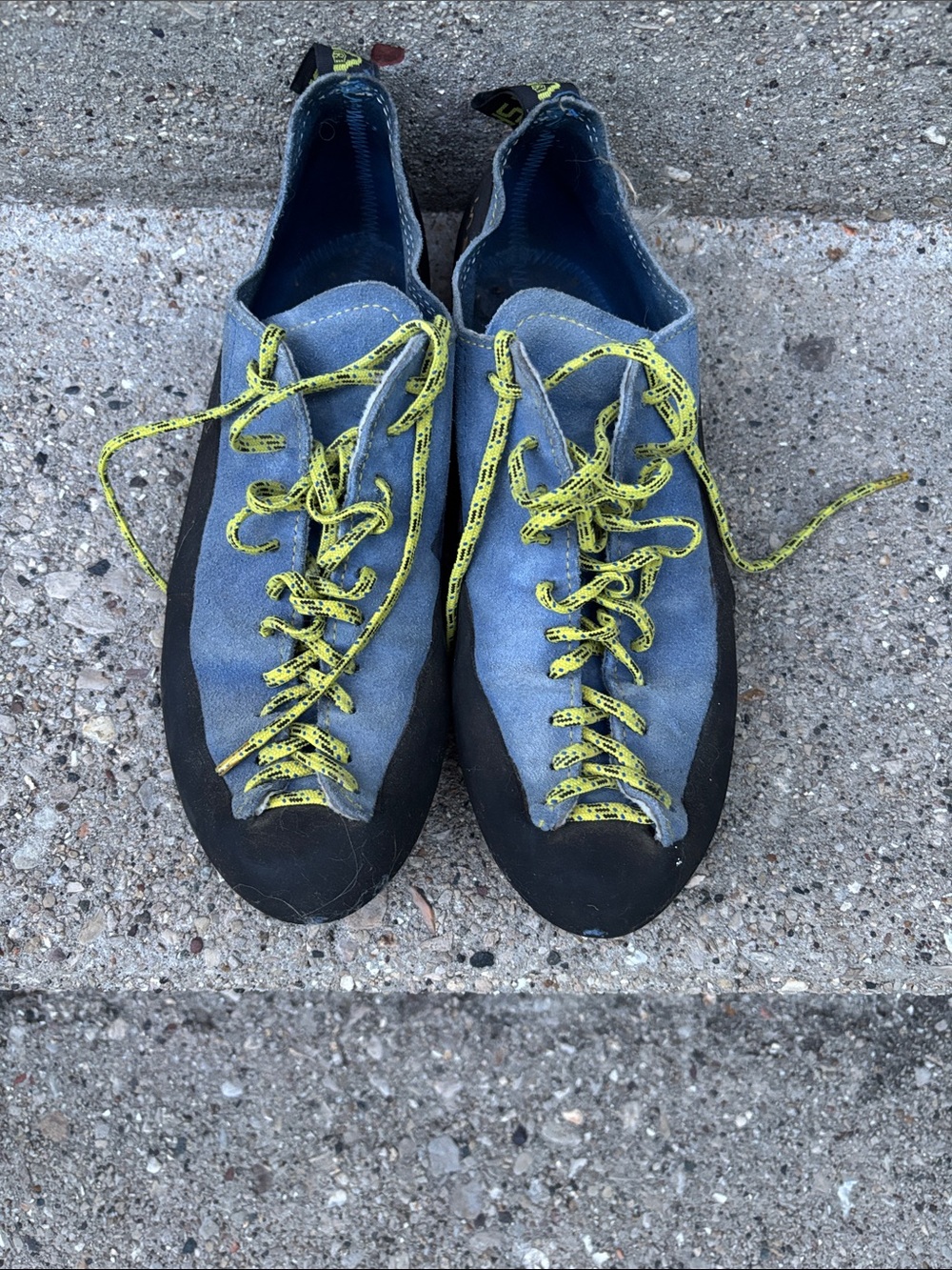 La Sportiva cliff suede climbing shoes